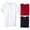Mahogany/Navy/White, variant on Men's Tommy Hilfiger 09TCR01 100% Cotton Crew Neck T-Shirt - 3 Pack (Gray Multi L)