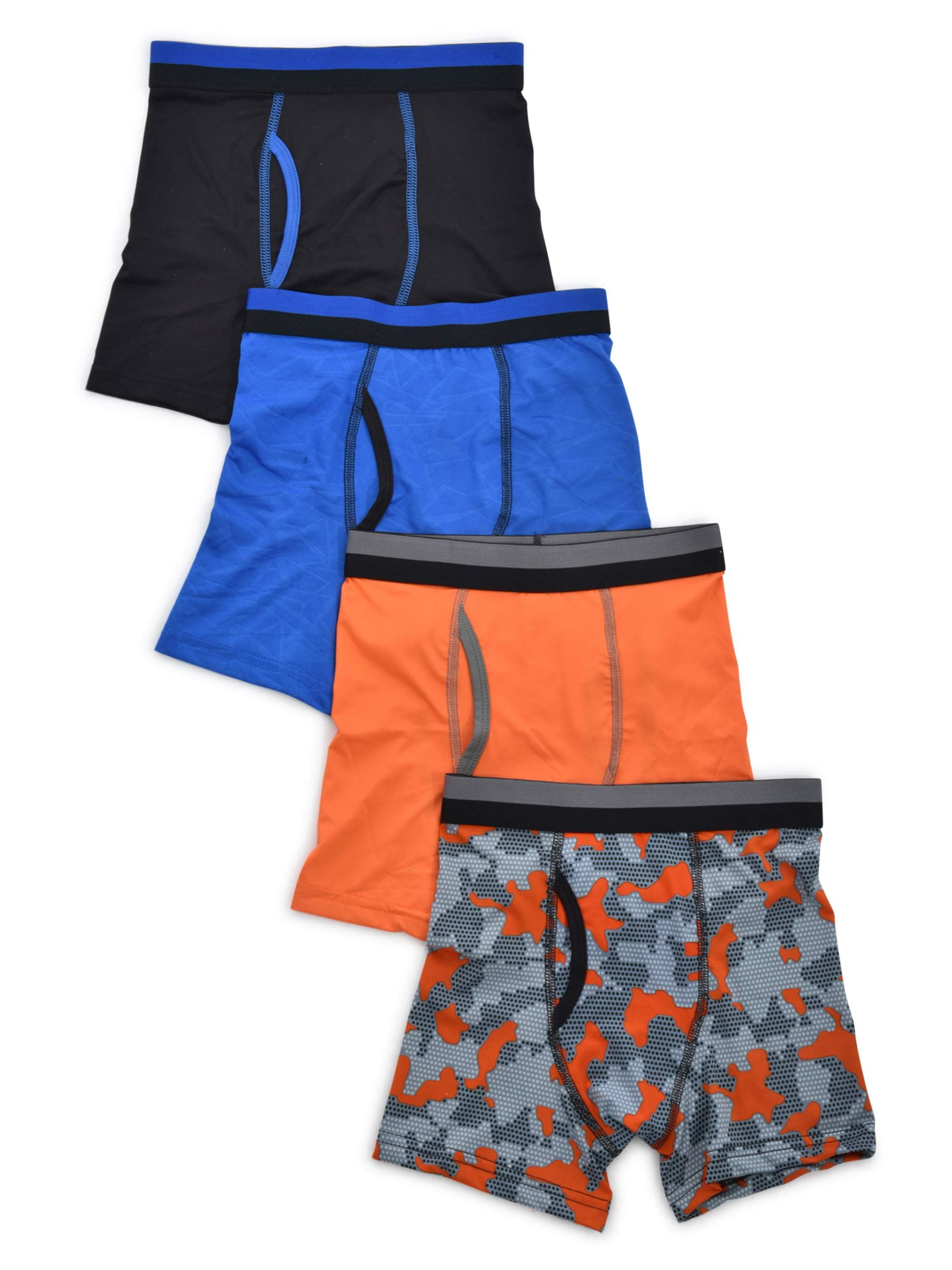 Athletic Works Print Boxer Brief, 4 Pack