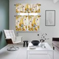 thumbnail image 4 of Sunflower Bee Kitchen Curtains Sets for Windows 24 Inch Length, Summer Gnomes Hydrangea Floral Rod Pocket Window Treatments Tier Curtains and Valances Set for Bedroom/Bathroom, 4 of 8
