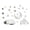 Silver, variant on Fimosne 3D Star Moon Cloud Mirror Wall Stickers, Self Adhesive Wall Decals, Removable Sky Theme Wall Decor for Bedroom Kids Room Ceiling Cabinet Doors
