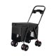 thumbnail image 5 of Cochecito para mascotas, cochecito para perros, plegable, suministros para mascotas, transportín grande para gatitos, carrito Negro, 5 of 9
