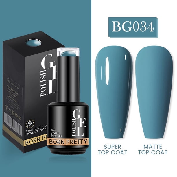 BORN PRETTY 15ml Soak Off UV LED Gel Esmalte de uñas Barniz híbrido Nail Art Manicure 114 colores Base semipermanente Top Coat Tan Jianjun unisex