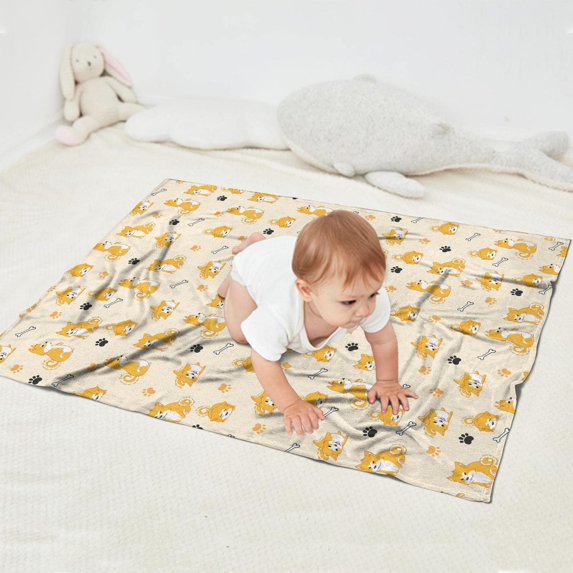 Corgi Blanket for Corgi Lovers Gifts Soft Kawaii Corgi Throw Flannel Blanket for Kids Couch Room Decor for Girls