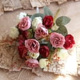 thumbnail image 2 of Simulación de flores para muebles del hogar con pequeñas flores color rosa diamante, 2 of 6