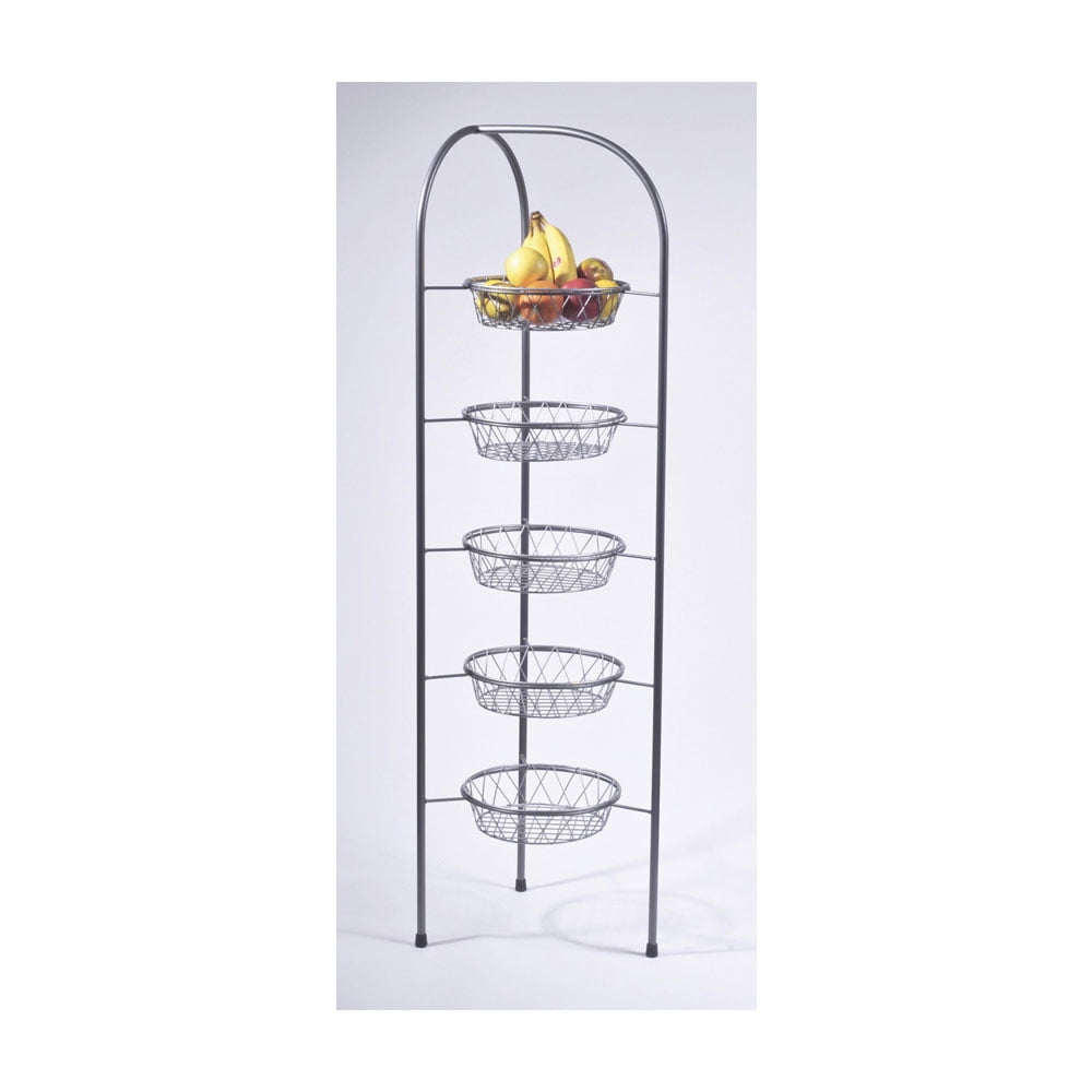 Wire Baskets Gray 12 Inch Round Basket 3 Inch Deep,Pack of 2