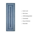 thumbnail image 6 of Homespice Denim Premium Jute Braided Stair Tread 8" x 28" (Set of 13) Rectangular Blue Reversible, Natural Jute Yarn Rustic, Country, Primitive, Farmhouse Style, 6 of 7