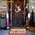 thumbnail image 3 of Merry Christmas Door Mat Welcome to Our Home Indoor Oudoor Mat Winter Christmas Holiday Creative Decorative Seasonal Burlap Kitchen Mat Switch Mat for Outdoor 17 x 30 in, 3 of 6