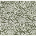 thumbnail image 4 of oneOone Cotton Poplin Twill Olive Green Fabric Floral Mandala Sewing Fabric By The Yard Printed Diy Clothing Sewing Supplies 56 Inch Wide, 4 of 4