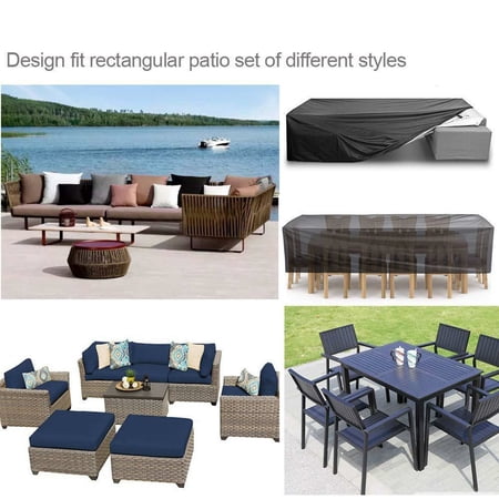 210D Oxford Cloth Waterproof Sunscreen Dustproof Outdoor Furniture Cover | Walmart Canada