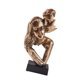 thumbnail image 5 of Escultura de pareja de arte abstracto, figura de amor, escultura de beso de pareja para sala de estar Color de latón, 5 of 9