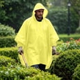 thumbnail image 4 of Kilaqueen Reusable EVA Rain Poncho with Drawstring Hood Lightweight Waterproof Raincoat for Adults Unisex Long Rain Cape for Hiking Camping, 4 of 6