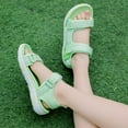 thumbnail image 5 of TOWED22 Toddler Girls Sandals Little Girls Kids Summer Shoes Comfort Soft Sole Bowknot Sandals（Green,13）, 5 of 8