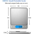 thumbnail image 5 of Báscula Digital de Cocina Recargable por USB de Alta Precisión 3000g/0.1g con 9 Unidades de Medición Función Tara y 2 Bandejas de Acero Inoxidable para Hornear y Cocinar, 5 of 5