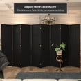 thumbnail image 6 of Red Lantern 6 ft. Tall Woven Fiber Folding Screen - Black - 8 Panel, 6 of 6