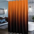 thumbnail image 6 of Burnt Orange Black Ombre Shower Curtain, Abstract Modern Lines Gradient Waterproof Shower Curtain Set with 12 Hooks Lightweight Bath Curtains Fabric Bathroom Decor 48x72 Inches, 6 of 9