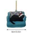 thumbnail image 3 of Lilixerw Black Cat Christmas Hanging Ornaments,Cute Cat In Sofa Christmas Tree Hanging Ornaments,Acrylic Christmas Decor,Festival Party Supplies, 3 of 7