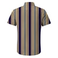 thumbnail image 3 of Camisas Oversize Hombre Camisa de Hombre Camisa de Manga Corta con Botones Camisa Informal con Estampado de Playa de Verano a para Hombre Top (Dark Blue, M), 3 of 5
