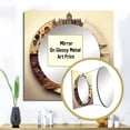 thumbnail image 3 of Designart "Calculating The Universe Spiral Illustration I" Abstract Spirals Square Mirror For Wall Decor - Large White Square Mirror Printed Wall Decor - Transitional Square Living Room Mirror, 3 of 5