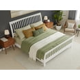 thumbnail image 3 of AFI Orleans King Solid Wood Low Profile Sleigh Platform Bed with Matching Footboard, White, 3 of 12