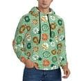 thumbnail image 2 of Sikiie Christmas Donuts Men's Hoodie, Essentials Hoodie, Sweatshirt, Pullover Hooded Sweatshirt for Men-XX-Large, 2 of 7
