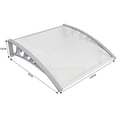thumbnail image 2 of Marquesina para Puertas Ventanas Toldo Refugio de Nieve, Porche Delantero, Sombra Exterior, Techo, hecho en Cubierta de Policarbonato (76x120cm, Gris-Blanco) esquí esquí Gafas de esquí, 2 of 5
