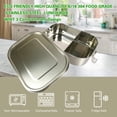 thumbnail image 3 of Leak Proof Stainless Steel Bento Lunch container For Kids,Bento Lunch Box for Adults, 3 Compartment Packing Box for Meal Fruit Snack, Dishwasher Safe,Perfect for Work School Lunch(47OZ/1400ML), 3 of 7