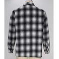 thumbnail image 4 of S-4X Plus Size Wool Shirts for Men with Pocket Big & Tall Long Sleeve Shackets Shirt Button-Down Collared Casual Plaid Printed Office Work Tops, 4 of 6