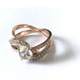 thumbnail image 4 of YYKihy Rose Gold Diamond Ring Female European American Micro Inlaid Zircon Full Diamond Ring, 4 of 9