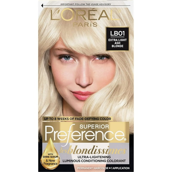 Loreal Superior Preference Les Blondissimes Hair Color, Lb01 Extra Light Ash Blonde - 1 Ea