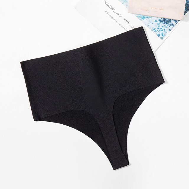 TrowBridge-bragas de cintura alta para mujer, tangas sin costuras, ropa interior femenina de satén de seda, lencería Sexy, moda, tangas de Fitness, parte trasera en T