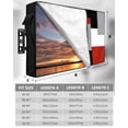 thumbnail image 7 of Outdoor TV Cover 60 to 65 Inch Weatherproof, Red Grey Color Block Waterproof TV Screen Protector for Outside Decor with Zipper and Pocket 58"L x 37"H , Abstract Modern Geometric Black White, 7 of 7