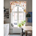 thumbnail image 4 of Thanksgiving Swag Valances for Windows, Small Curtains Drapes, Fall Maple Leaf Orange White Pumpkin Kitchen Window Curtains Over Sink Rod Pocket Window Treatment Valance for Bedroom/Bathroom 56"x36", 4 of 5