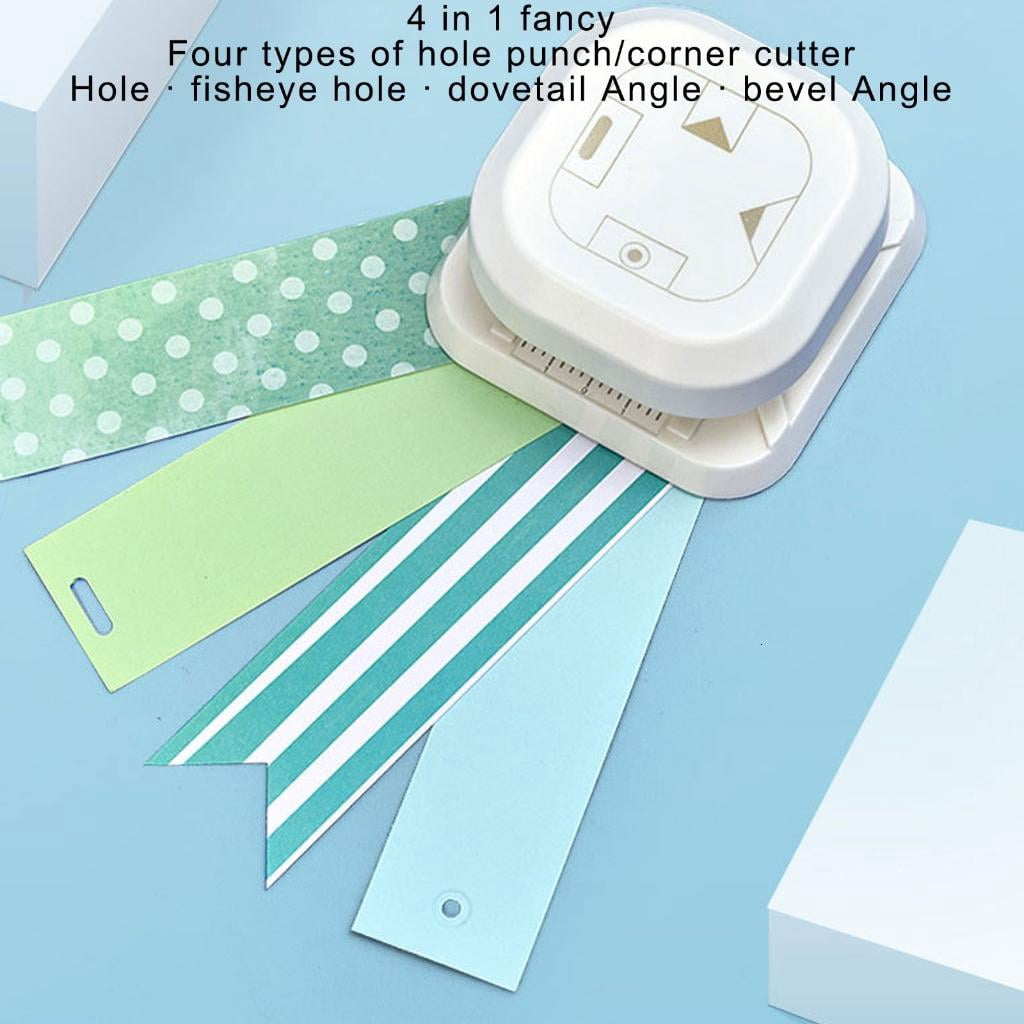 Ywmsfl 4 in 1 Corner Paper Puncher 4 Way Paper Corner Cutter Multifunction Hole Puncher