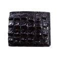 thumbnail image 3 of Stylish Black Bifold Wallet with Authentic Crocodile Backbone Leather and Luxurious Crocodile Interior, 3 of 4