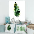 thumbnail image 2 of Designart ' Single Banana Leaf On White ' Bohemian & Eclectic Canvas Wall Art Print, 2 of 4