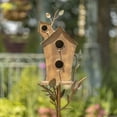 thumbnail image 2 of Zaer Ltd. Large Copper-Colored Multi-Birdhouse Stakes, Room for 2 Bird Families in Each, 2 of 6