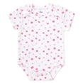thumbnail image 3 of Baby Essentials Baby Girl 6 Pack Short Sleeve Bodysuit Romper, Baby Outfit Set, (3 months,Mama's Sweetheart Floral Print), 3 of 10