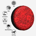 thumbnail image 6 of Kdxio Red Rose for Tire Cover Wheel Protectors Tyre Covers Weatherproof Wheel Covers Universal Fit for Trailer Rv SUV Truck Camper Travel Trailers 15 inch, 6 of 8