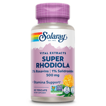 Solaray Super Rhodiola Root Extract 500mg | Herbal Adaptogen for Healthy Stress & Energy Support | Guaranteed Potency | Non-GMO & Vegan | 60 VegCaps