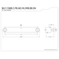 thumbnail image 5 of Kingston Brass Ba1113Pb - Toallero Doble Victoriano De 24.0 In, Latón Pulido, 5 of 5