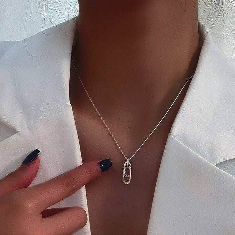 Paperclip Necklace Large Link Necklace Gold Paperclip Chain Gold Chain  Choker Necklace Bridesmaids Gift Jewelry Gift Best Friend Gift 