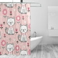 thumbnail image 2 of FREEAMG Cute Cat Shower Curtain with Hooks, Waterproof Washable Fabric Shower Curtain for Bathroom Bathtub Decor, 60"x 72", 2 of 6