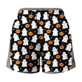 thumbnail image 4 of Bovemsi Athletic Shorts for Women Palazzo Pants for Women White Halloween Themed Printed Comfort Shorts M, 4 of 4
