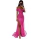 thumbnail image 1 of Vestidos largos de noche con hombros descubiertos y lentejuelas elegantes, vestidos formales de graduación con abertura fruncida de sirena personalizados para fiesta de mujer 2024, 1 of 5