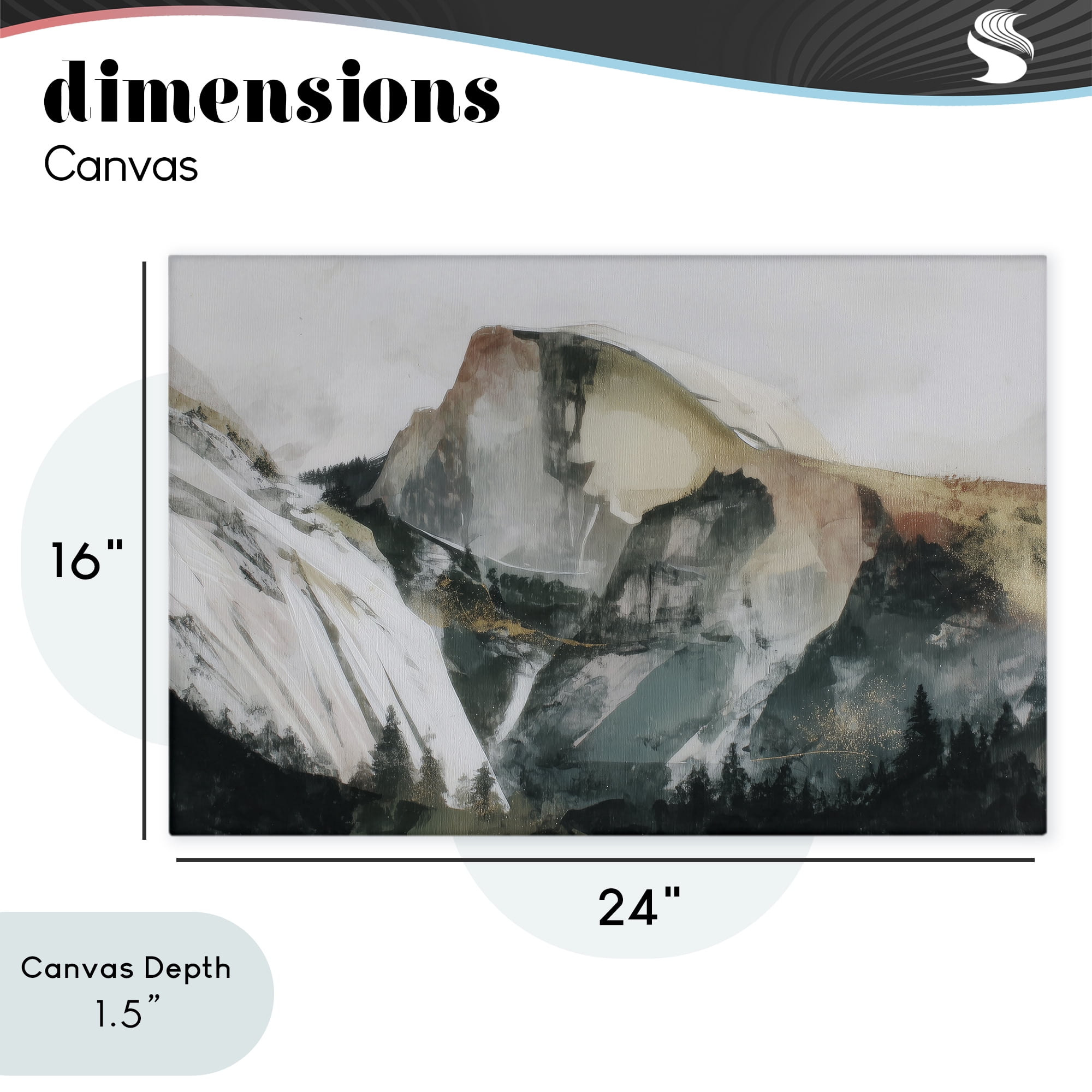 Stupell Industries Abstract Sierra Nevada Mountain Canvas Wall Art, design by Chromatic Storm Studio