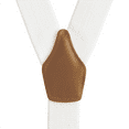 thumbnail image 3 of Buyless Fashion Suspenders For Men - 48" Adjustable Straps 1 1/4" - Y Back With Clips And Buttons - 5120-White, 3 of 7