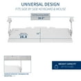 thumbnail image 4 of VIVO White Extra Sturdy Under Desk Keyboard Tray with Swinging Height Adjustment, 4 of 7