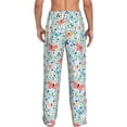 thumbnail image 3 of Uemuo Butterflies Pattern Men's Wide Leg Palazzo Lounge Pants with Pockets Light Weight Loose Comfy Casual Pajama Pants-, 3 of 9