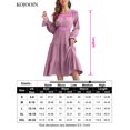 thumbnail image 2 of Women's Spring Dress, Long Sleeve Mini Tunic Casual V Neck Wedding Guest Dresses, 2 of 7