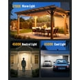 thumbnail image 3 of Linterna solar para cobertizo FabStyl 4000LM 228, control remoto LED, 2 paquetes, 3 of 7